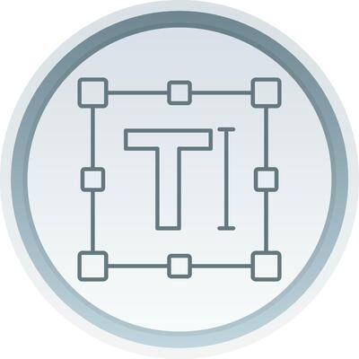 Text Linear Button Icon