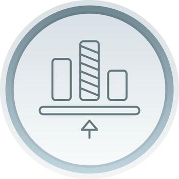 Bottom allignment Linear Button Icon vector
