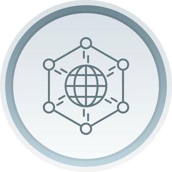 Network Linear Button Icon vector
