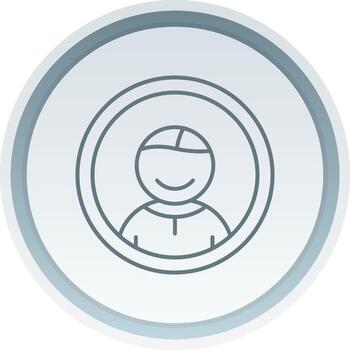 User Linear Button Icon vector