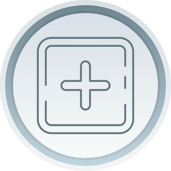 Plus Linear Button Icon vector