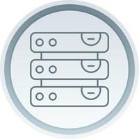 Database Linear Button Icon vector