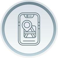 Map location Linear Button Icon vector