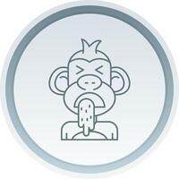 Vomit Linear Button Icon vector