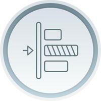 Left alignment Linear Button Icon vector