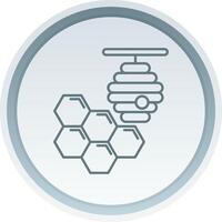 Honeycomb Linear Button Icon vector