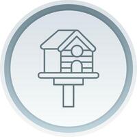 Bird house Linear Button Icon vector