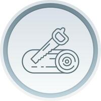 Sawing Linear Button Icon vector