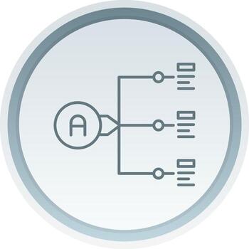 Relation Linear Button Icon vector