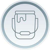 Bucket Linear Button Icon vector