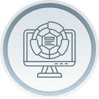 Computer Linear Button Icon vector