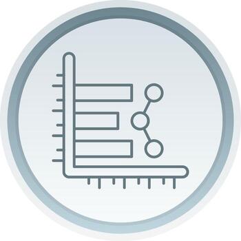 bar gráfico lineal botón icono vector