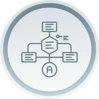 diagrama de flujo lineal botón icono vector