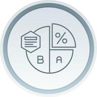 Pie chart Linear Button Icon vector