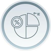 Percentage Linear Button Icon vector