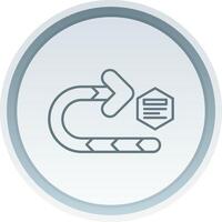 Right turn Linear Button Icon vector