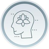 Meditation Linear Button Icon vector