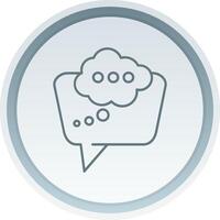 Thinking Linear Button Icon vector