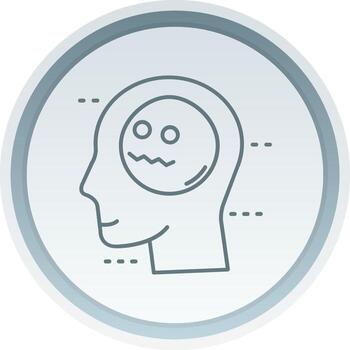 asustado lineal botón icono vector
