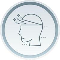 Open mind Linear Button Icon vector