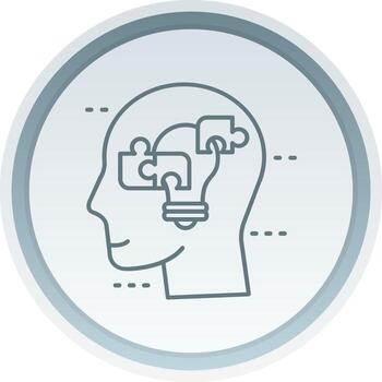 Solution Linear Button Icon vector