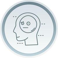 inexpresivo lineal botón icono vector