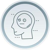 Expressionless Linear Button Icon vector