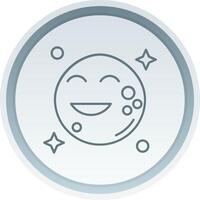 Moon Linear Button Icon vector