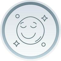 Relieved Linear Button Icon vector