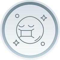 Face mask Linear Button Icon vector