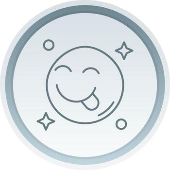 Tongue Linear Button Icon vector