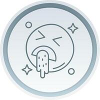 Vomit Linear Button Icon vector