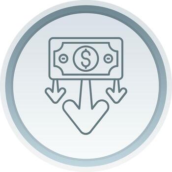 Decrease Linear Button Icon vector