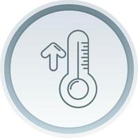 High temperature Linear Button Icon vector