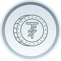 Tugrik Linear Button Icon vector