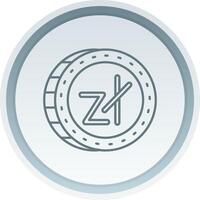 zloty lineal botón icono vector