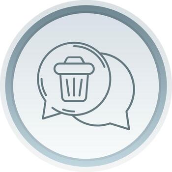 Eliminar lineal botón icono vector