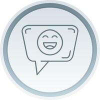 Happy Linear Button Icon vector