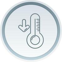 Low temperature Linear Button Icon vector