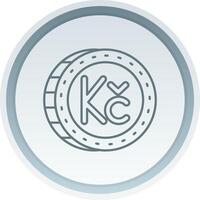 Koruna Linear Button Icon vector