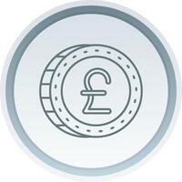 Pound Linear Button Icon vector