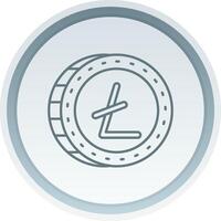 Litecoin Linear Button Icon vector