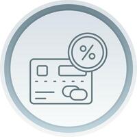 Percentage Linear Button Icon vector