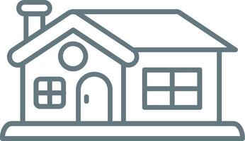 House Linear Button Icon vector