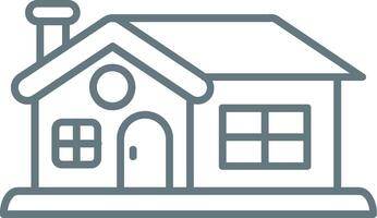 House Linear Button Icon vector