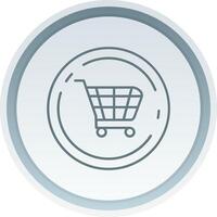 Shopping cart Linear Button Icon vector