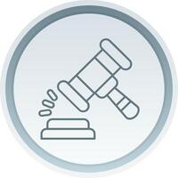 Gavel Linear Button Icon vector