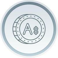 Australian dollar Linear Button Icon vector