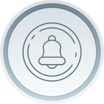 notificación lineal botón icono vector