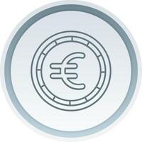 Euro Linear Button Icon vector